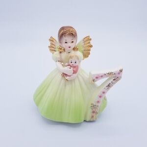 JOSEF ORIGINALS Vintage Ceramic 7th Birthday Girl Angel Figurine